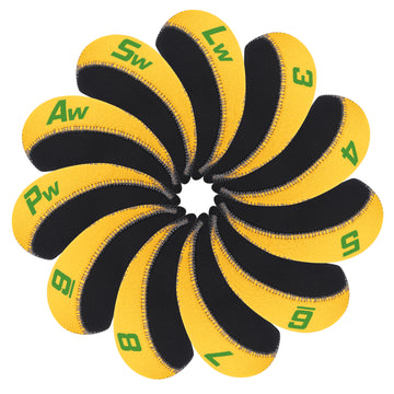Yellow Neoprene Iron Cover 11pcs (3-9,Pw,Aw,Sw,Lw) Head Cover